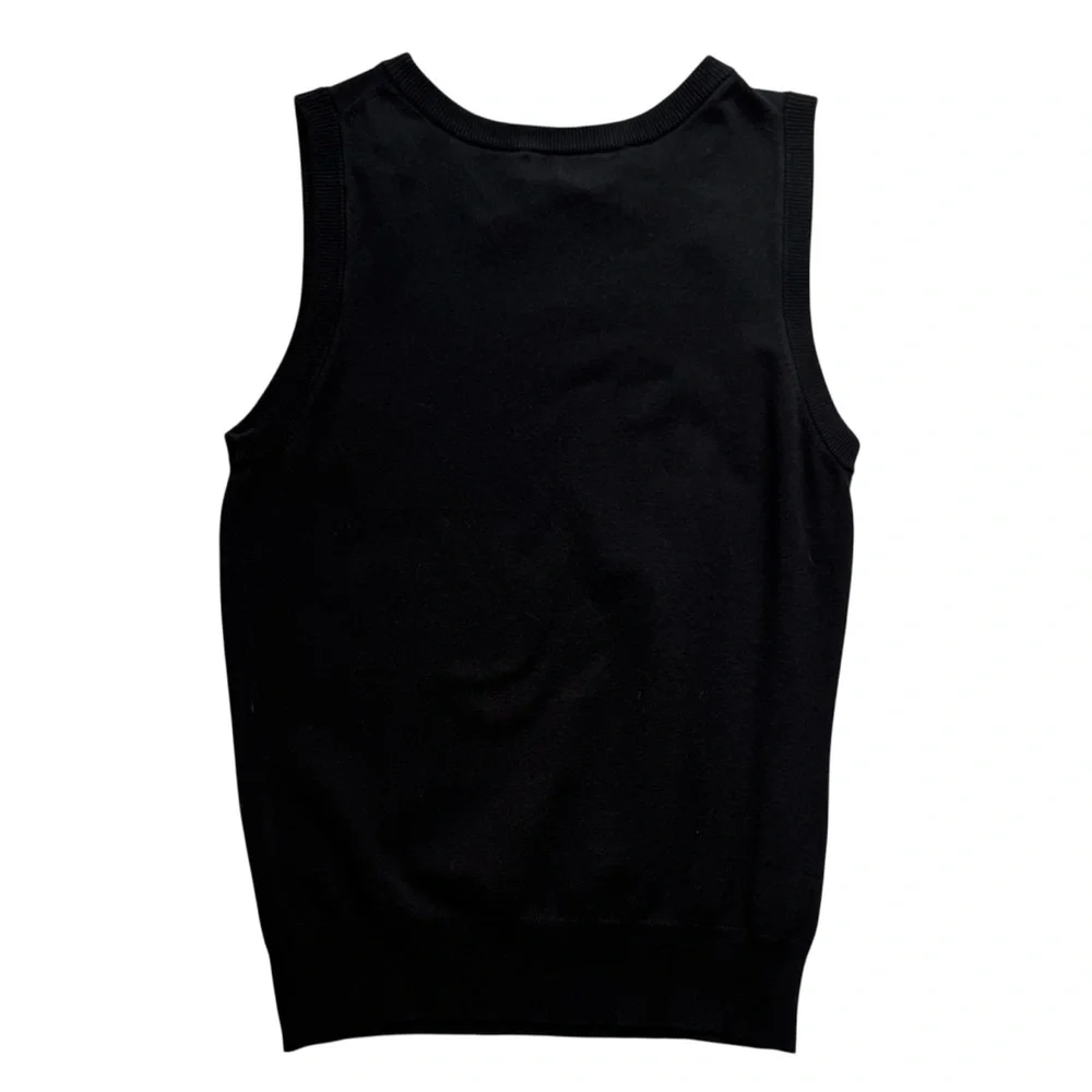 Banana Republic Black Knit Top Sleeveless Shell Black Size S - Picture 2 of 8